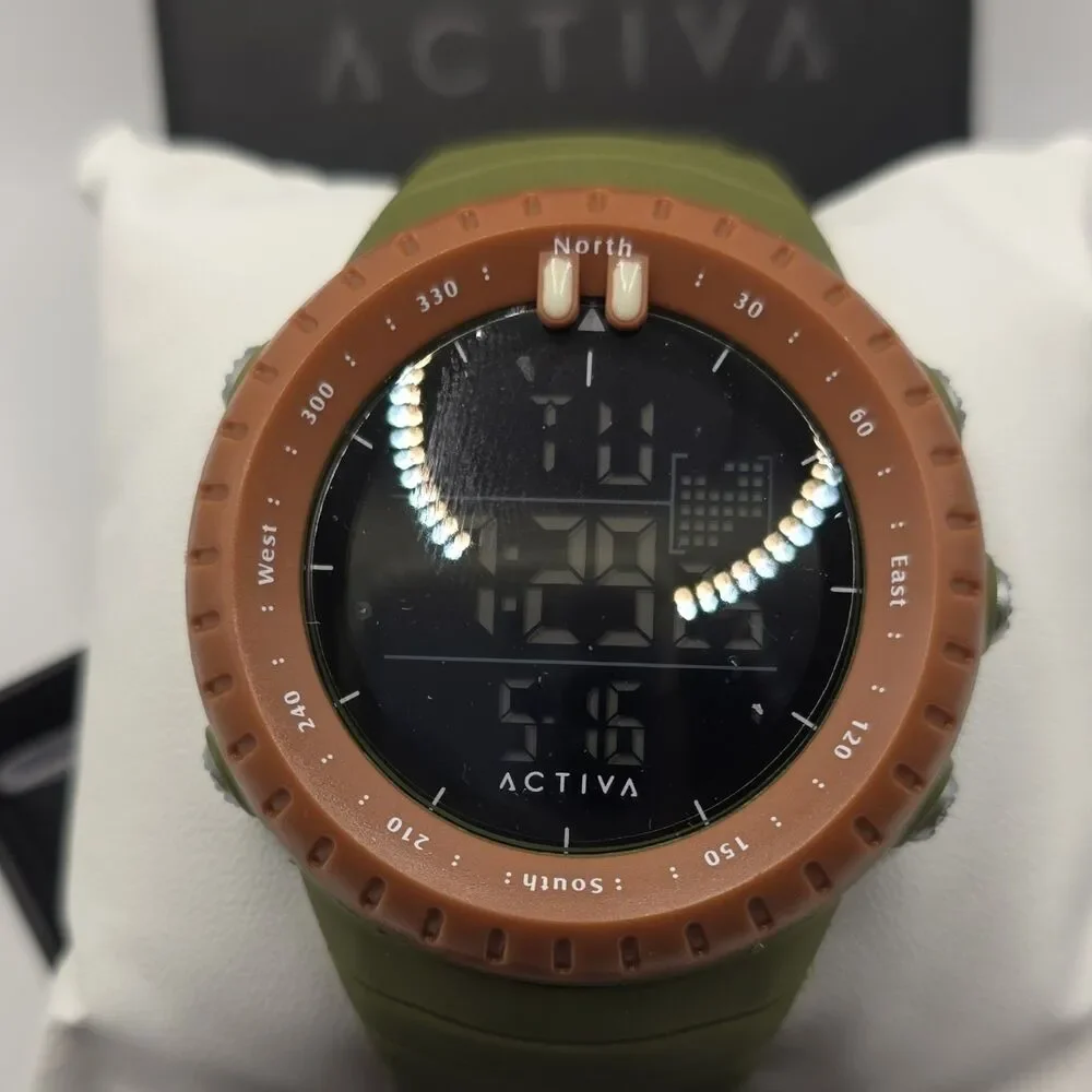 Activa X Invicta Digital Mens Watch 53mm Army green,acw1237 007